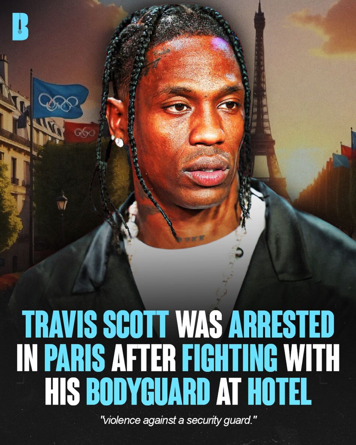 Rapper Travis Scott arrested in Paris over hotel violence