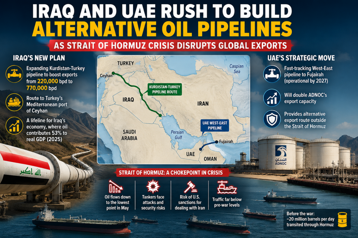Oil Shock Intensifies: Iraq and UAE Rush to Build New Export Routes as Hormuz Crisis Chokes Global Supply